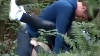 amateur Teen couple caught fucking in public park public voyeur