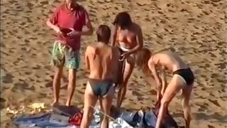 amateur Nudist family leaving the beach beach voyeur